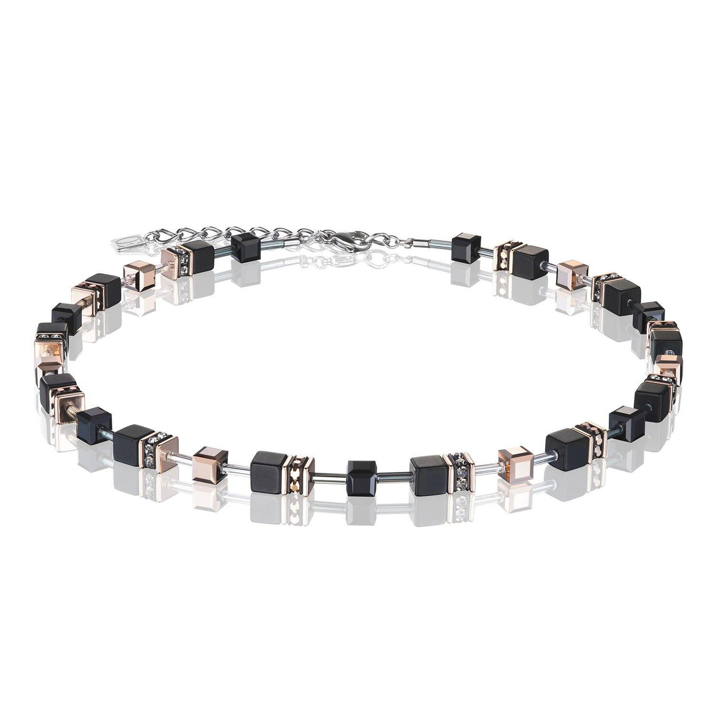 Coeur De Lion Black Swarovski® Crystals GeoCUBE® Necklace - Rococo Jewellery