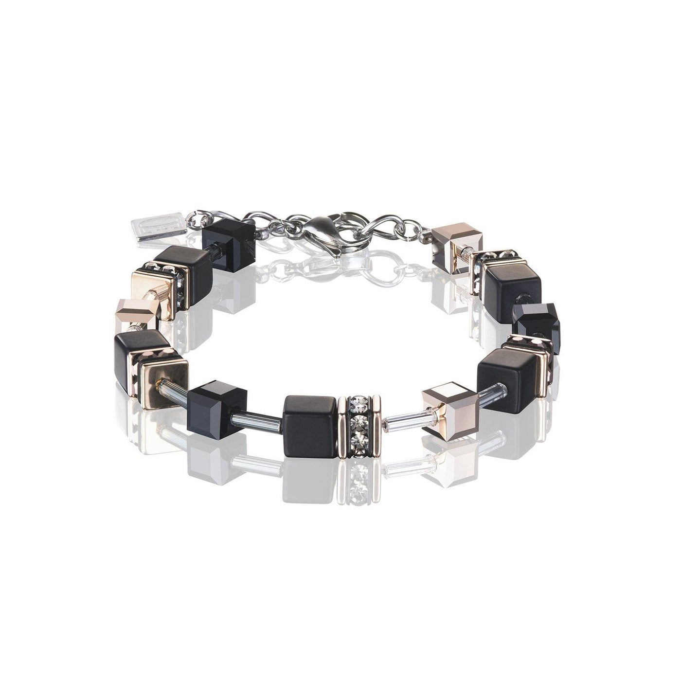 Coeur De Lion Black Swarovski®Crystals GeoCUBE® Bracelet - Rococo Jewellery