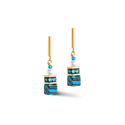 Coeur De Lion GeoCUBE® Fusion Festive Turquoise Earrings - Rococo Jewellery