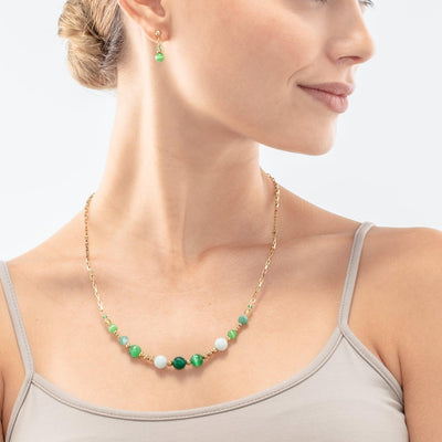 Coeur De Lion Candy Spheres Gold and Green Necklace - Rococo Jewellery