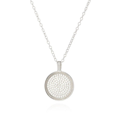 Anna Beck Classic Large Reversible Gold & Silver Disc Pendant Necklace - Rococo Jewellery