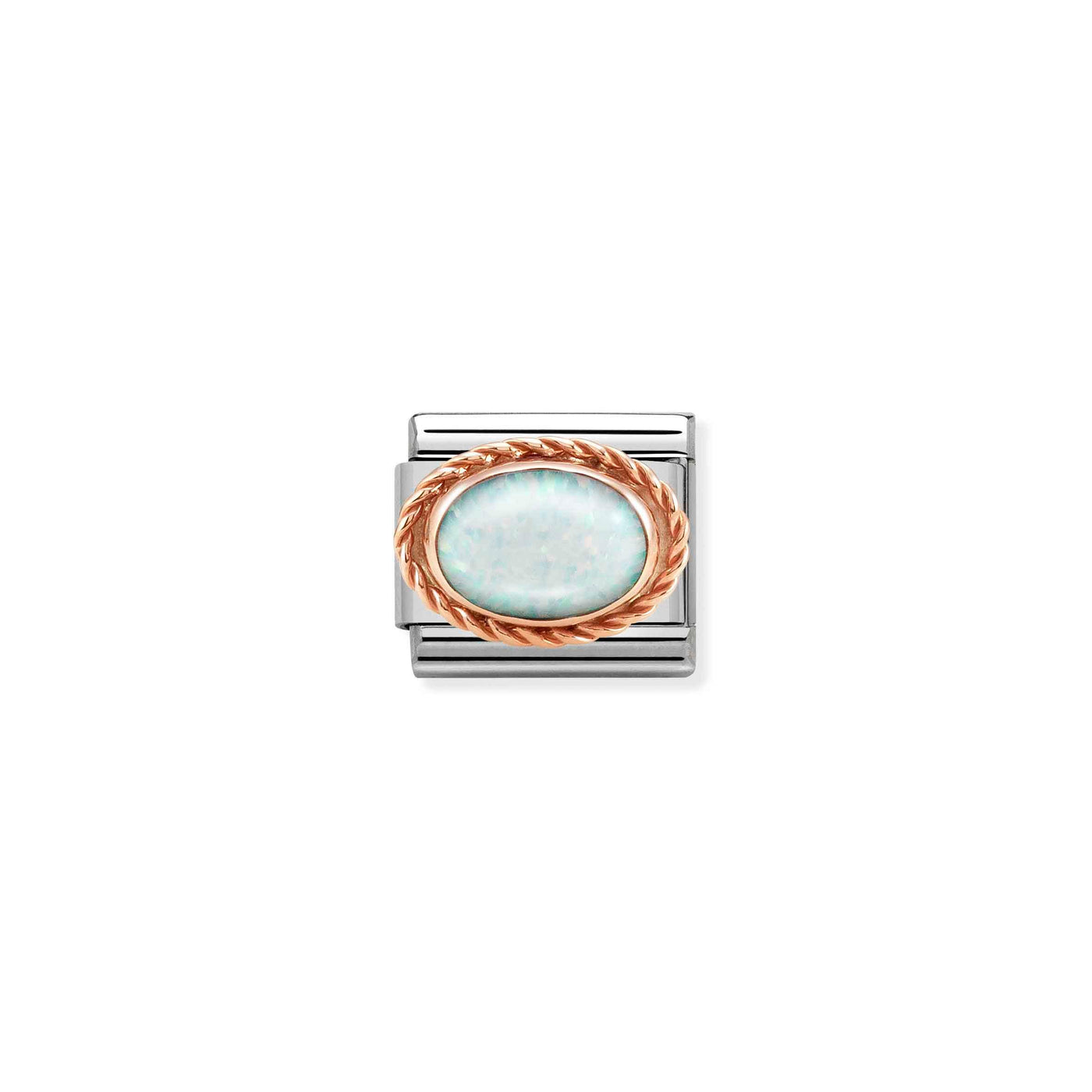 Nomination Classic Rose Gold White Opal Link - Rococo Jewellery