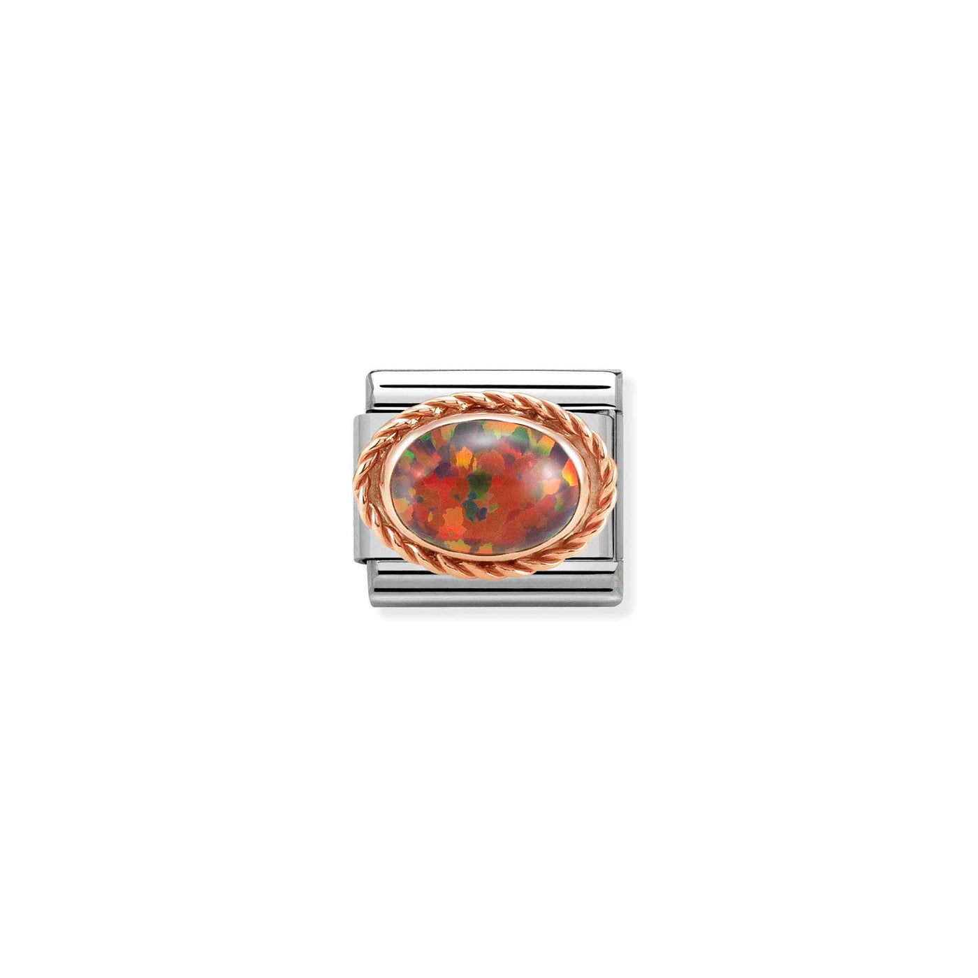Nomination Classic Rose Gold and Red Opal Link - Rococo Jewellery