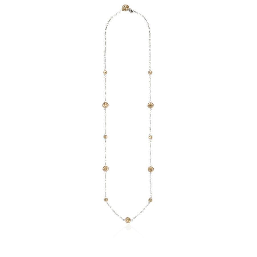 Anna Beck Classic Coin Long Station Necklace - Gold - Rococo Jewellery