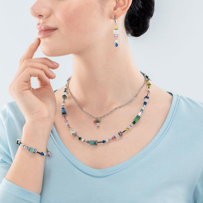 Coeur De Lion Summer Dream Silver and Multicolour Pastel Necklace - Rococo Jewellery