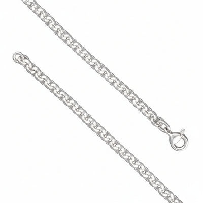 Sterling Silver Heavy Round Belcher Chain - Various Lengths - Rococo Jewellery