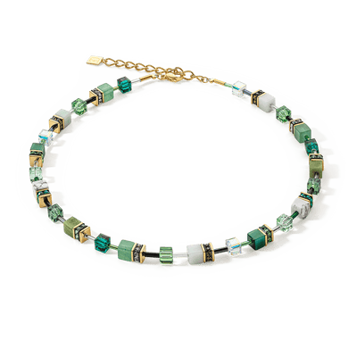Coeur de Lion Iconic Precious Green GeoCUBE® Necklace - Rococo Jewellery