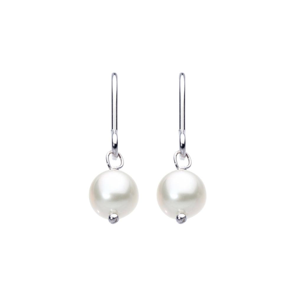 Freshwater Button Pearl Drop Earrings - Rococo Jewellery