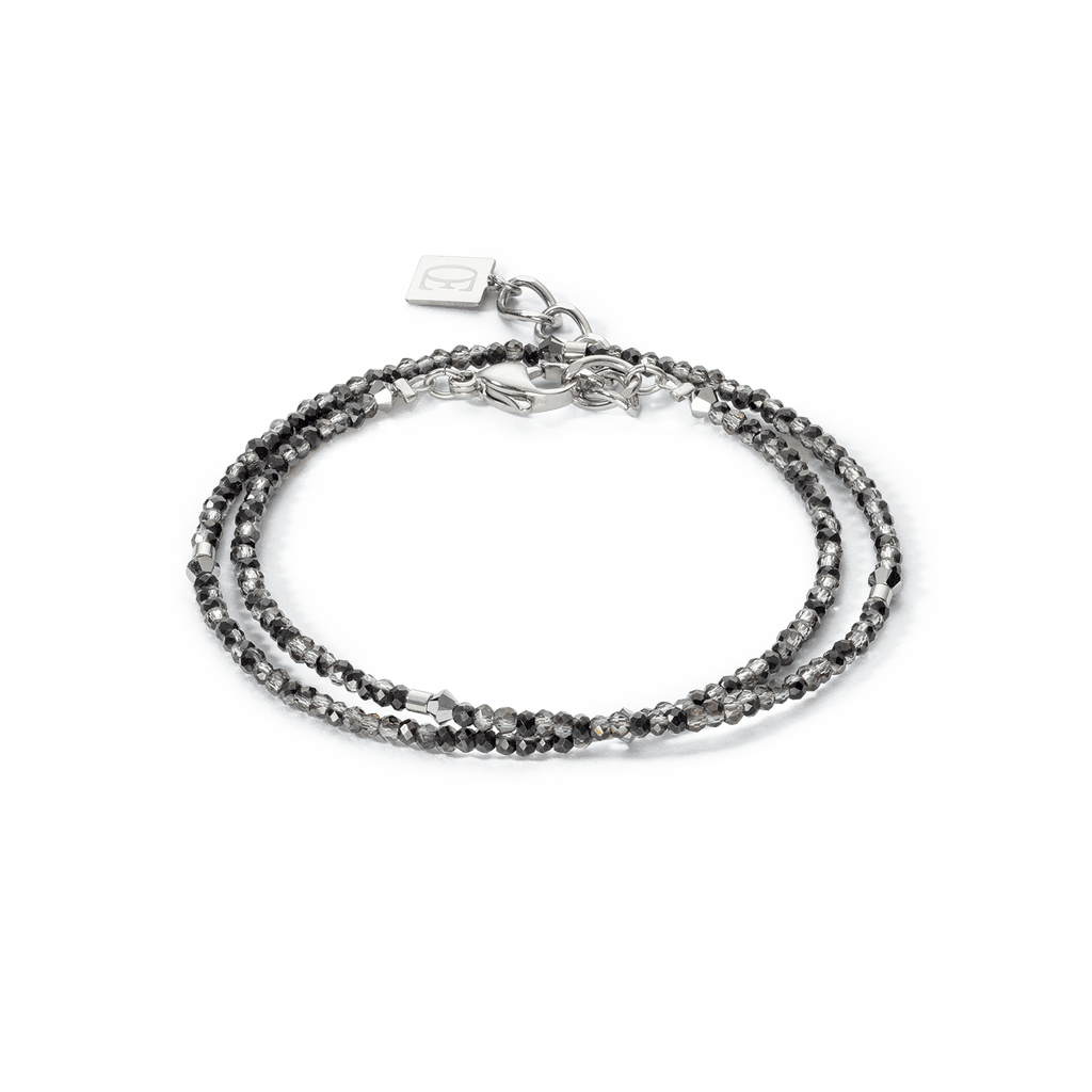Coeur De Lion Small Crystal Silver & Anthracite Bracelet – Rococo