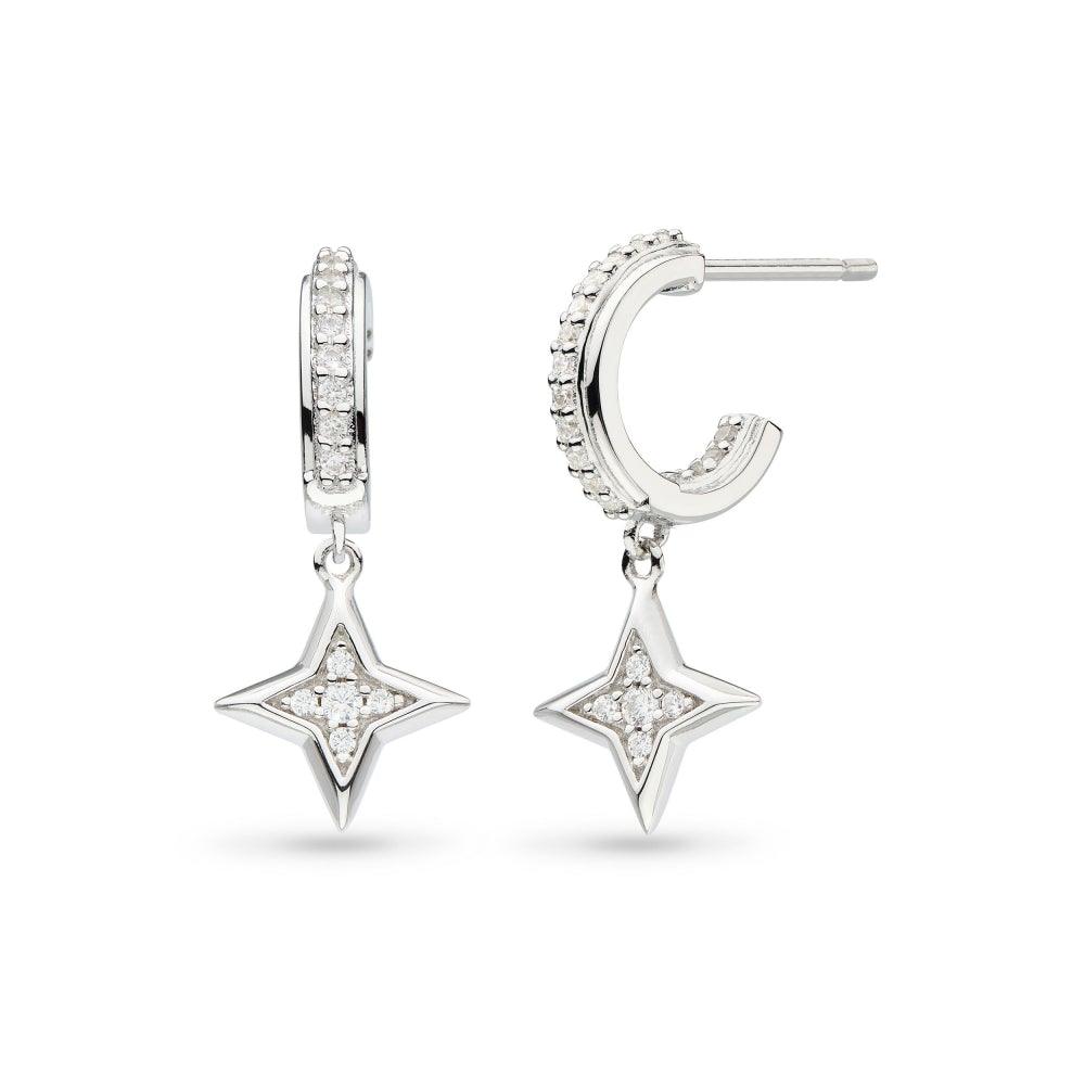Kit Heath Revival Astoria Starburst Pavé Semi Hoop Earrings - Rococo Jewellery