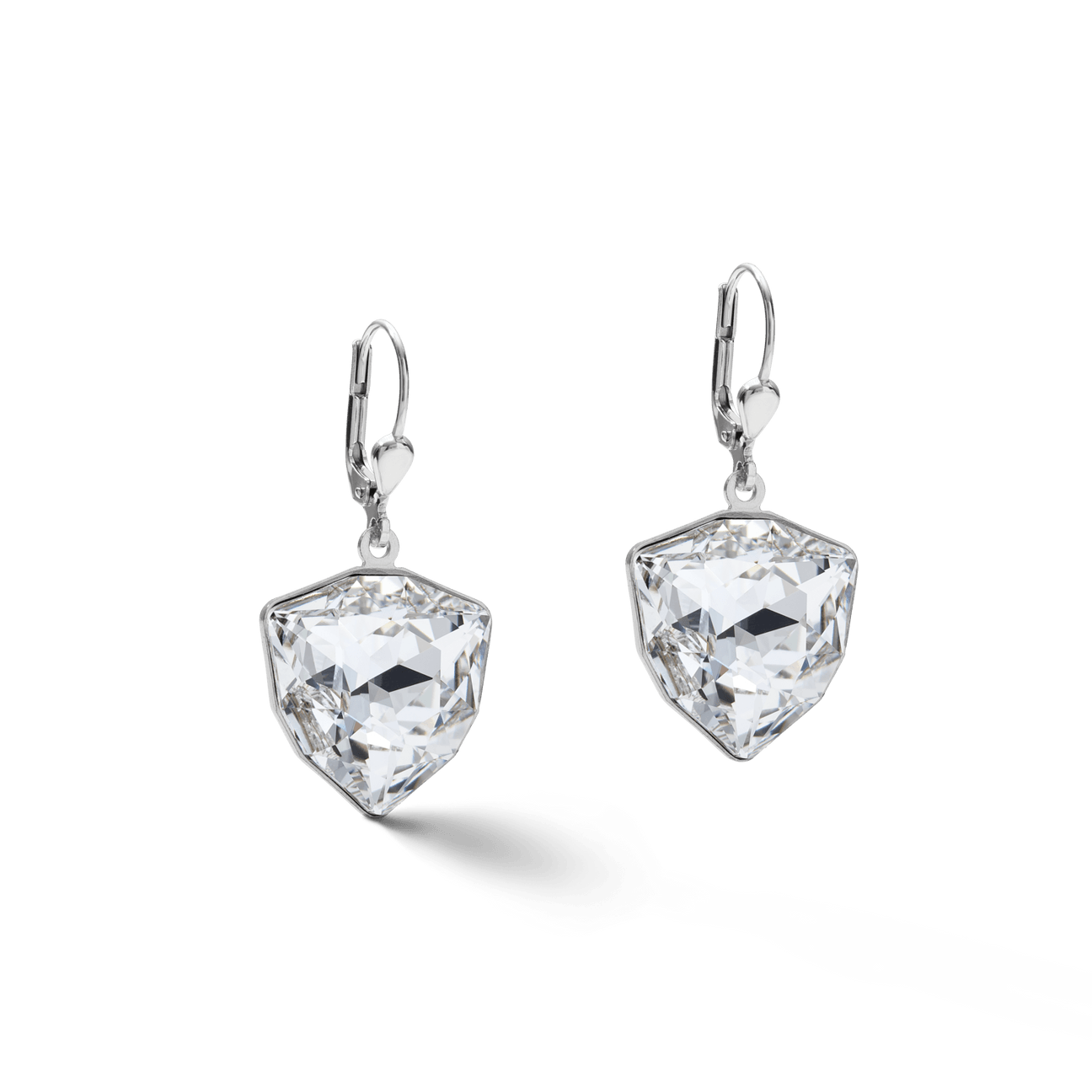 Coeur De Lion Silver Crystal Drop Earrings - Rococo Jewellery