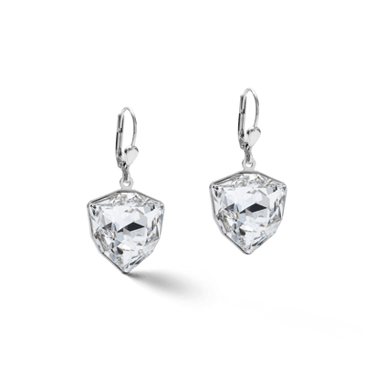 Coeur De Lion Silver Crystal Drop Earrings - Rococo Jewellery