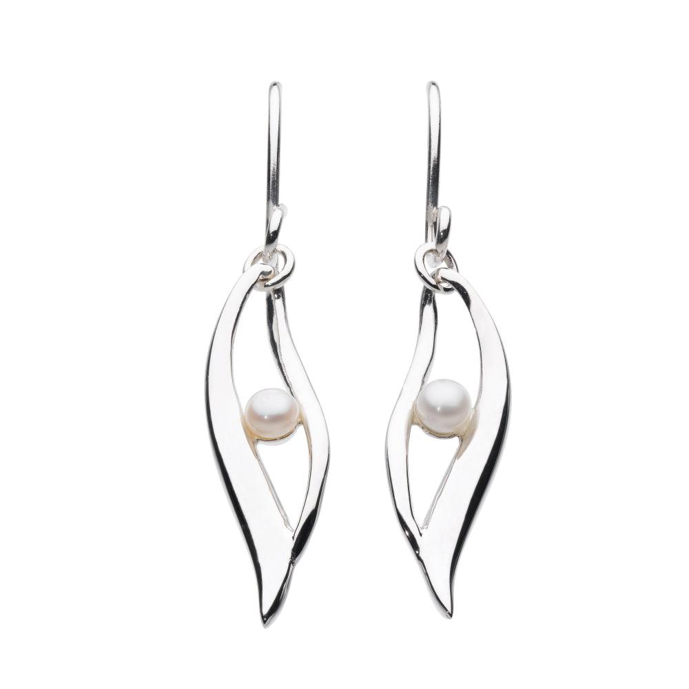 Freshwater Pearl Twist Drop Earrings - Rococo Jewellery