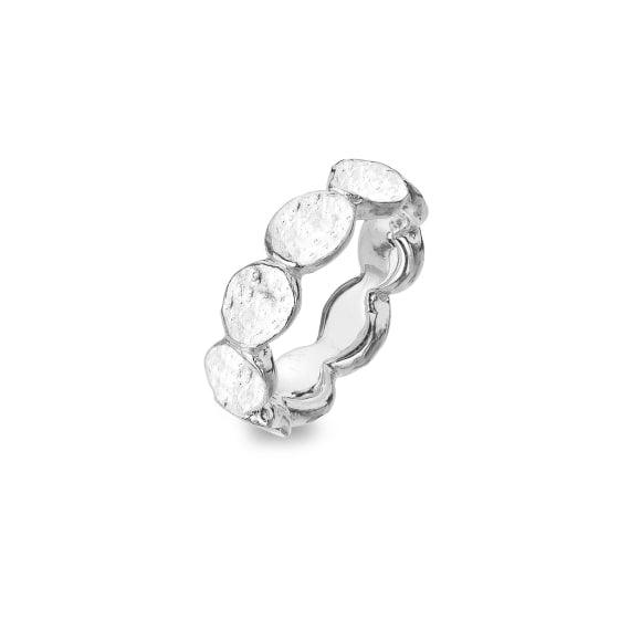 Sea Gems Silver Ring With Textured Pebbles - Rococo Jewellery