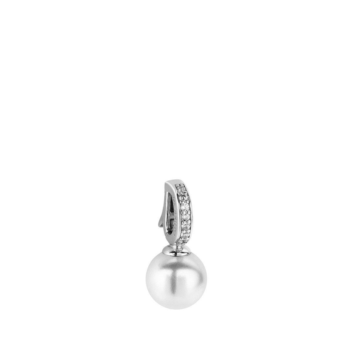 Ti Sento Sterling Silver Pearl Cubic Zirconia Pendant Necklace - Rococo Jewellery