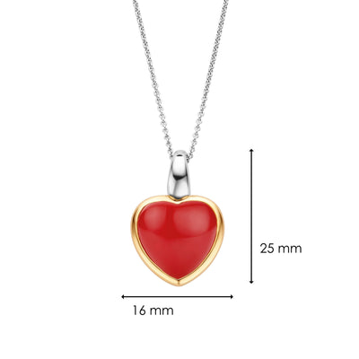Ti Sento Gemstone Heart Necklace - Rococo Jewellery