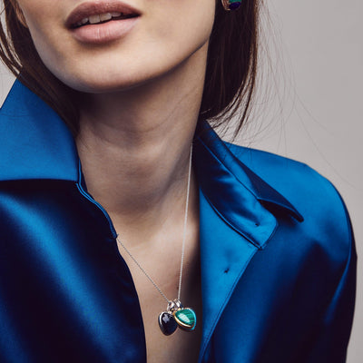 Ti Sento Gemstone Heart Necklace - Rococo Jewellery