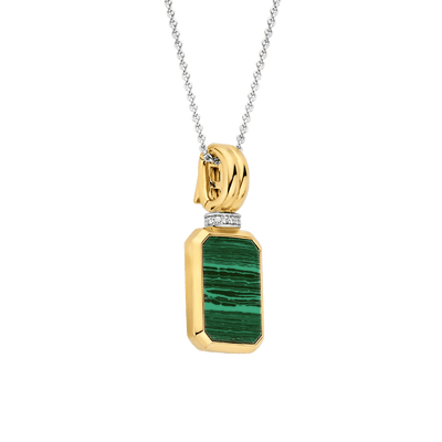 Ti Sento Malachite Necklace - Rococo Jewellery