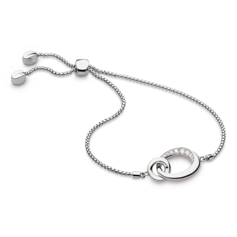 Kit Heath Bevel Cirque CZ Link Toggle Bracelet - Rococo Jewellery