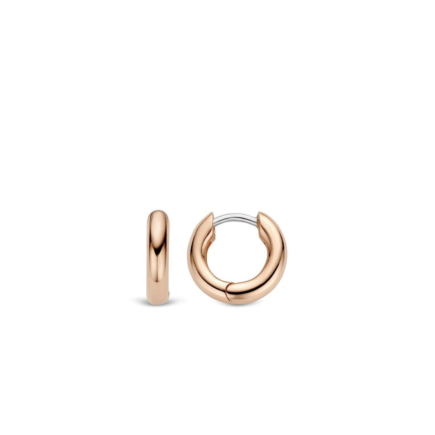 Ti Sento 18ct Rose and Yellow Gold Vermeil Hoop Earrings - Rococo Jewellery
