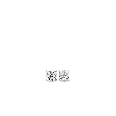 Ti Sento Sterling Silver 6mm Cubic Zirconia Stud Earrings - Rococo Jewellery