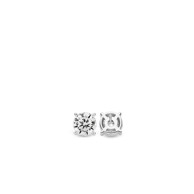 Ti Sento Sterling Silver Cubic Zirconia 8mm Stud Earrings - Rococo Jewellery