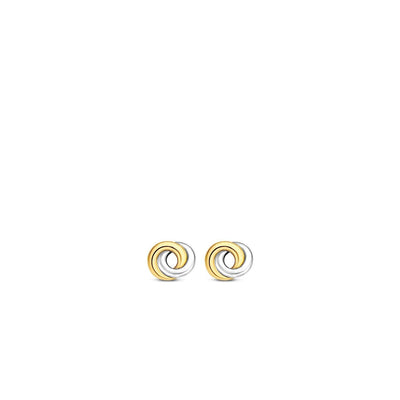 Ti Sento Mixed Gold and Silver Infinity Stud Earrings - Rococo Jewellery