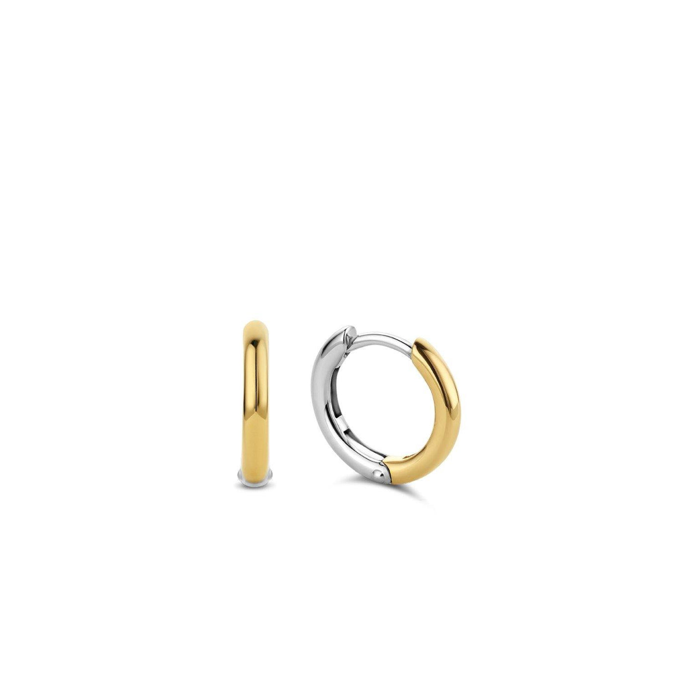 Ti Sento 14mm Hoop Earrings - 18ct Gold Vermeil Sterling Silver - Rococo Jewellery
