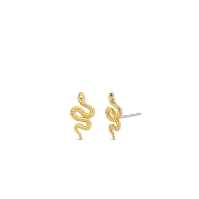 Ti Sento Gold Vermeil Snake Stud Earrings - Rococo Jewellery