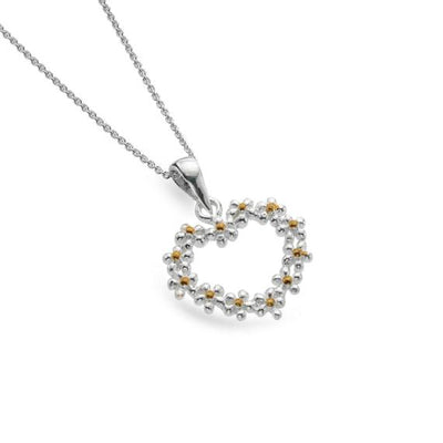 Sea Gems Daisy Heart Necklace - Rococo Jewellery