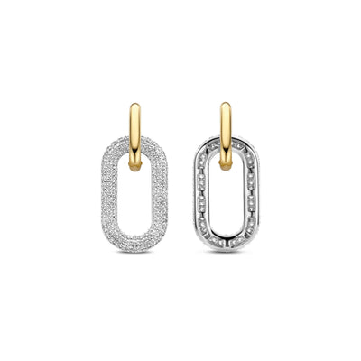 Ti Sento Cubic Zirconia Pavé Connected Drop Earrings - Rococo Jewellery