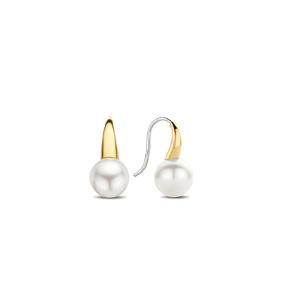 Ti Sento 18ct Gold Vermeil Pearl Drop Earrings - Rococo Jewellery