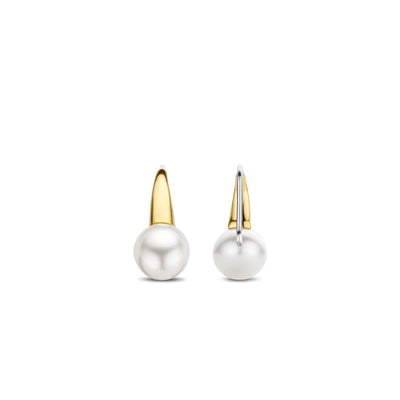 Ti Sento 18ct Gold Vermeil Pearl Drop Earrings - Rococo Jewellery