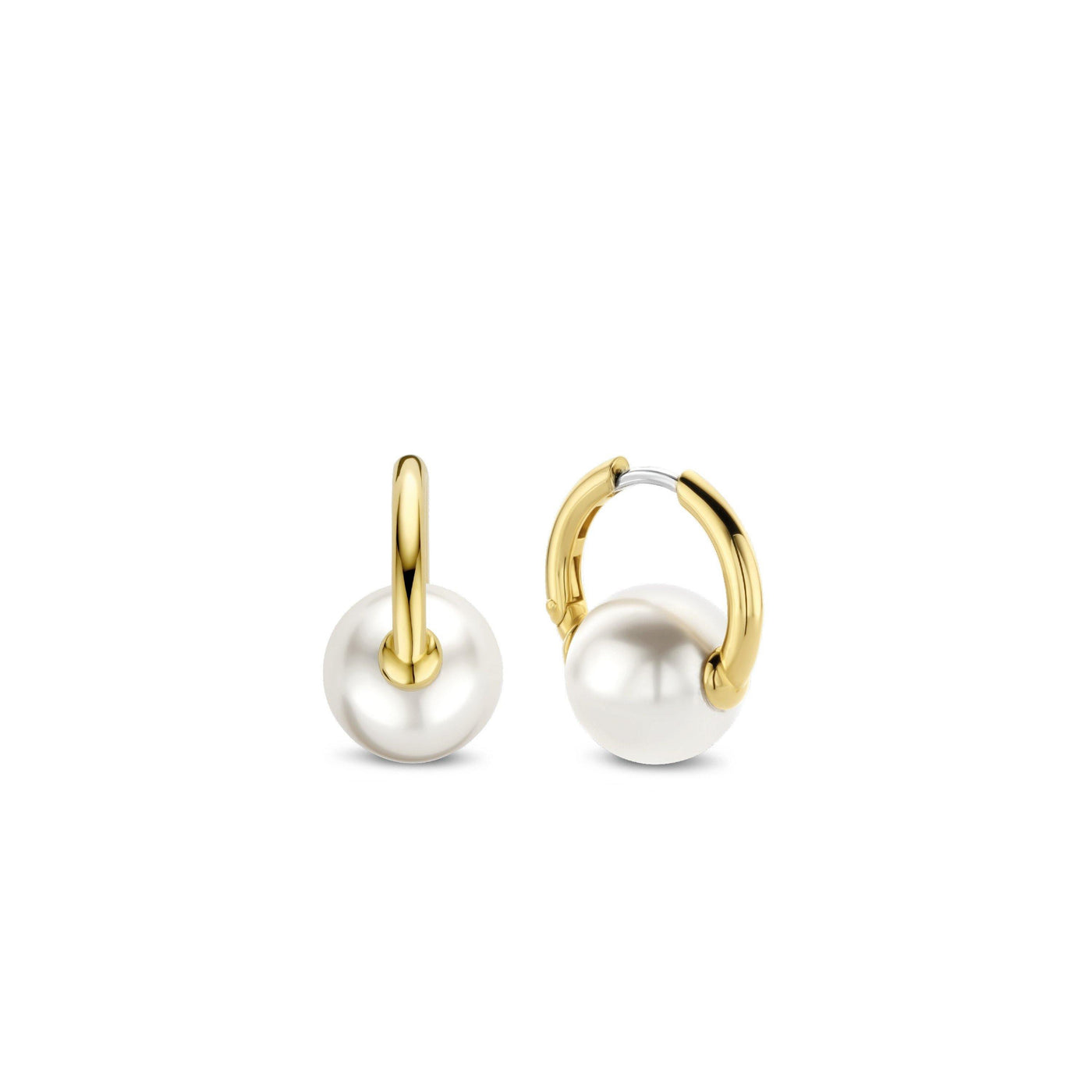 Ti Sento Statement Round Pearl Hoop Earrings - Rococo Jewellery