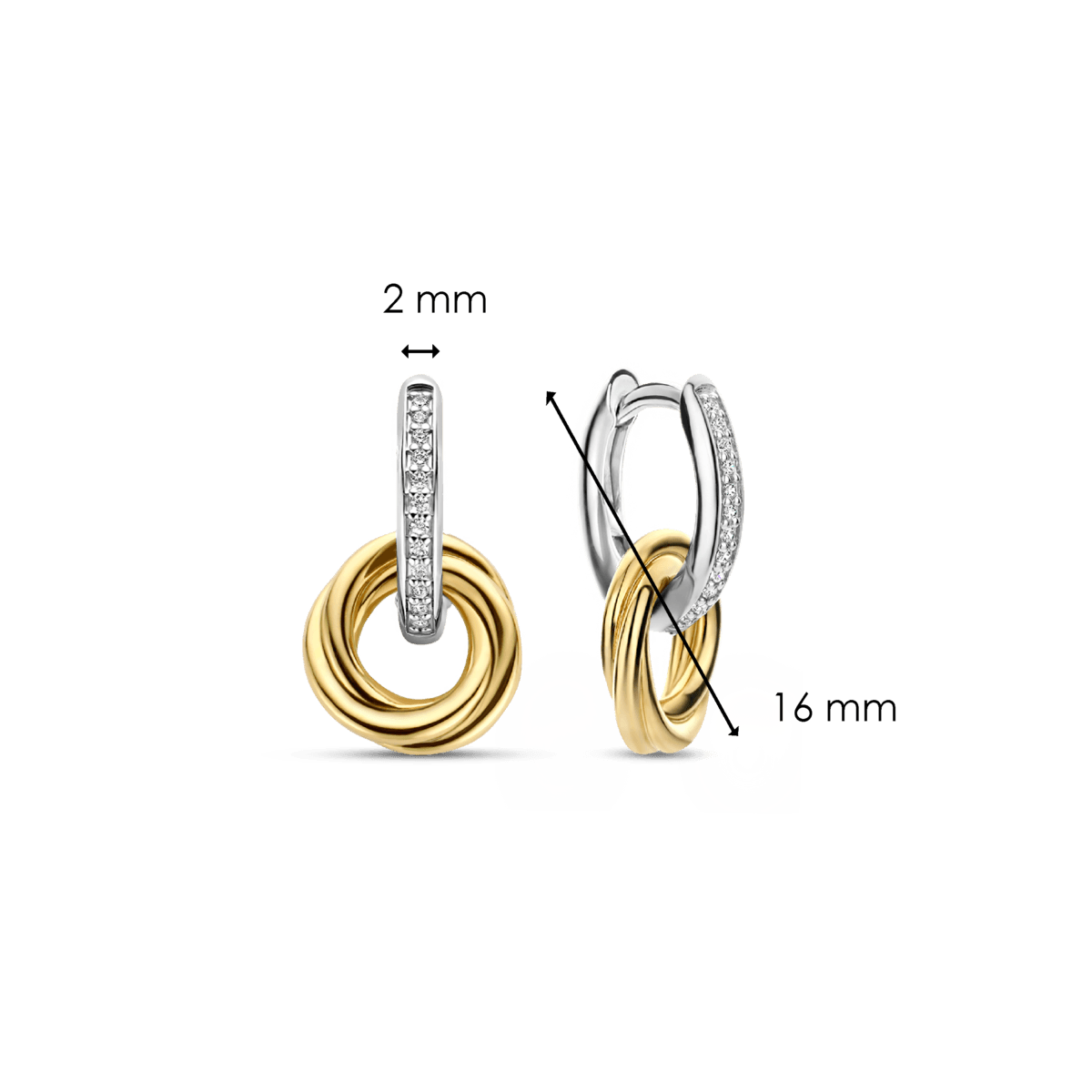 Ti Sento Entwined Circle Drop Earrings - Rococo Jewellery
