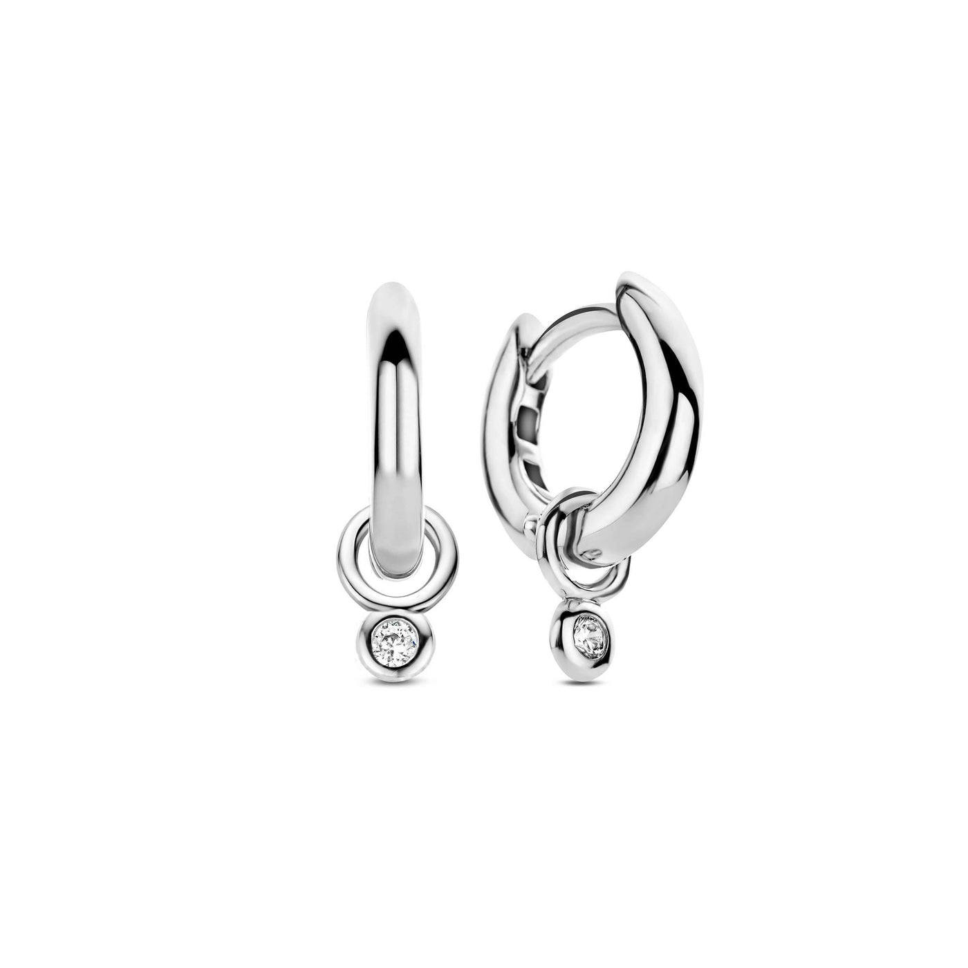 Ti Sento Cubic Zirconia Hoop Earrings - Rococo Jewellery