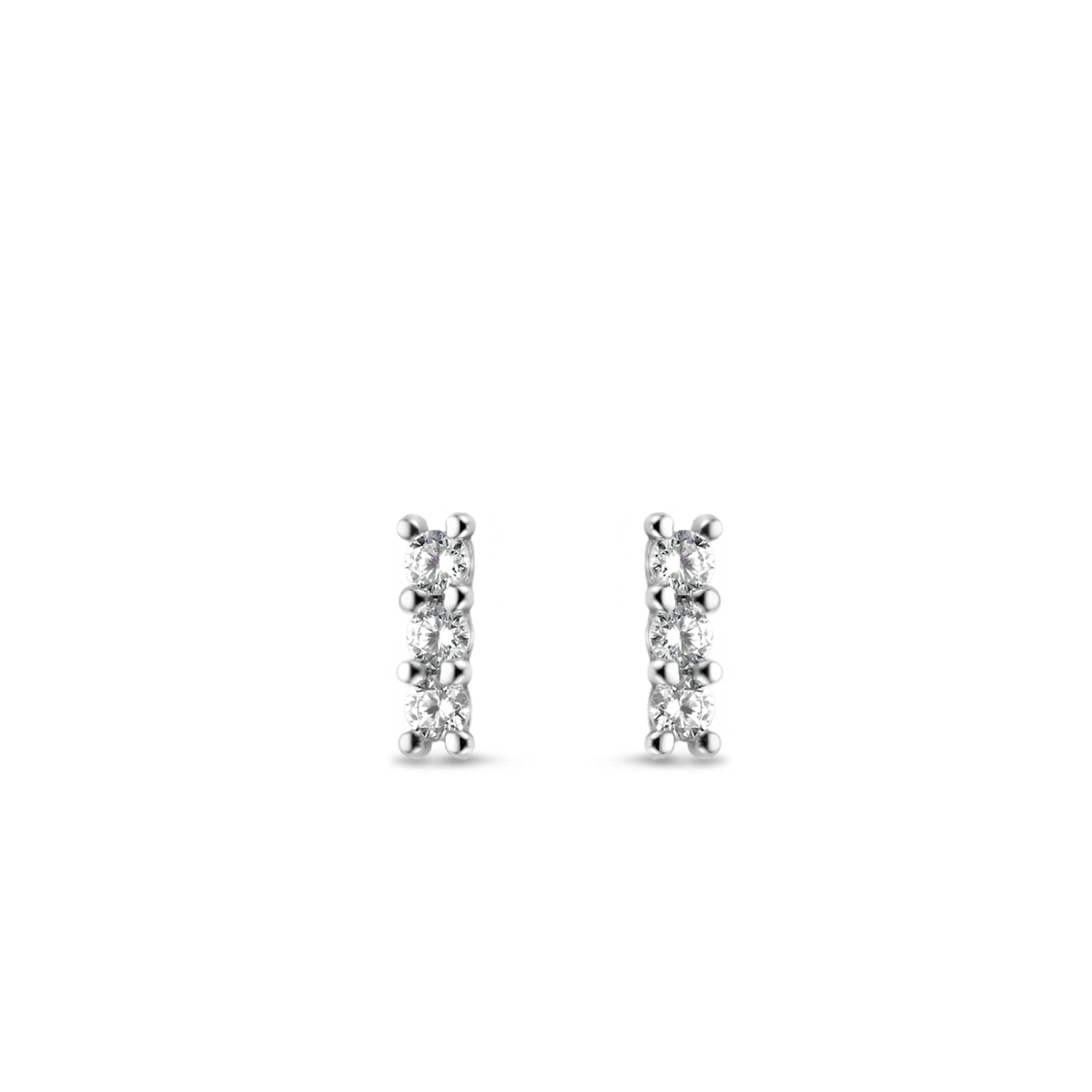 Ti Sento Cubic Zirconia Bar Stud Earrings - Rococo Jewellery