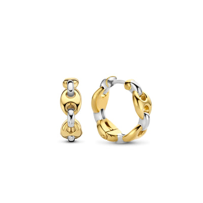 Ti Sento 18ct Gold Vermeil Anchor Hoop Earrings - Rococo Jewellery