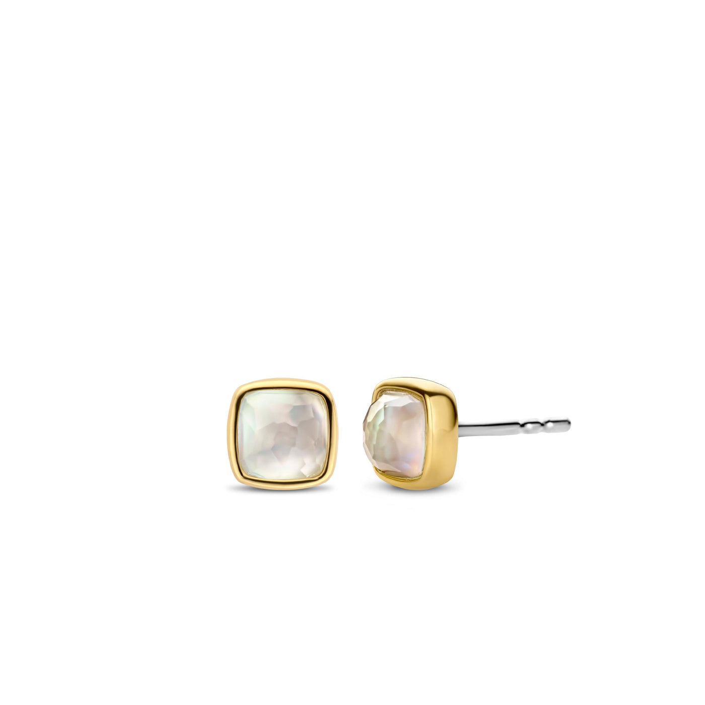 Ti Sento Mother of Pearl Cushion-Cut Stud Earrings - Rococo Jewellery