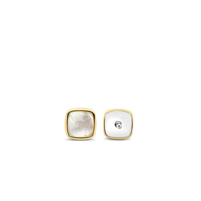 Ti Sento Mother of Pearl Cushion-Cut Stud Earrings - Rococo Jewellery