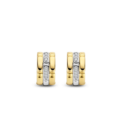 Ti Sento Gold Cubic Zirconia Hoop Earrings - Rococo Jewellery