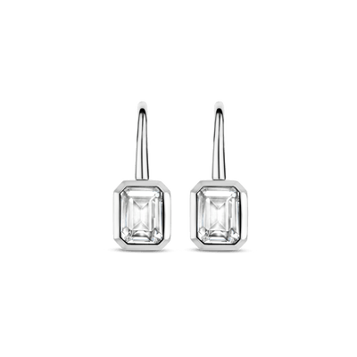 Ti Sento Silver Earrings with Cubic Zirconia Stones - Rococo Jewellery