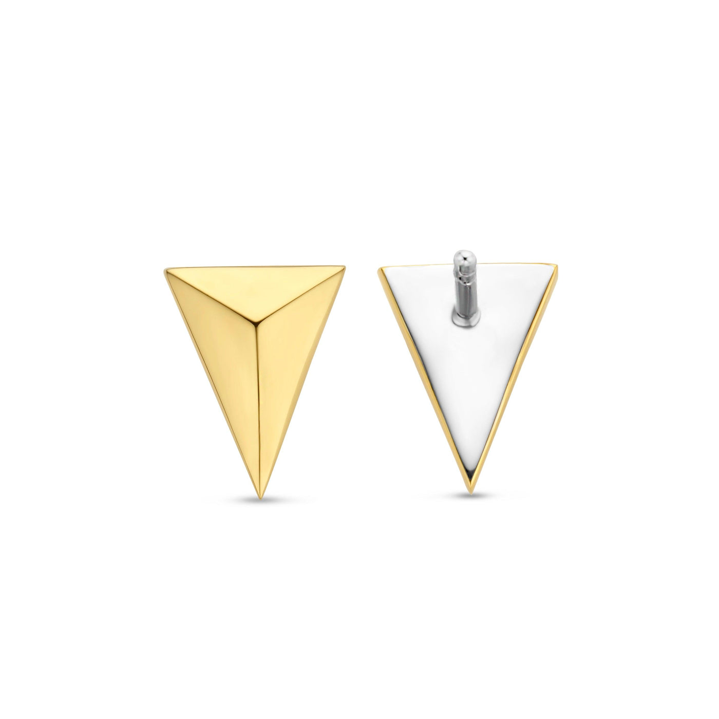 Ti Sento 18ct Gold Vermeil Stud Structure Earrings - Rococo Jewellery