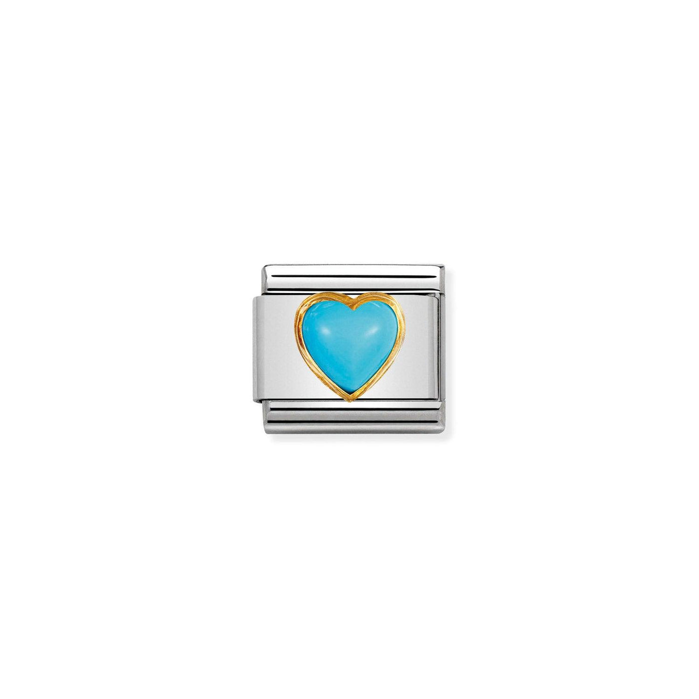 Nomination Classic Turquoise Heart Charm - Rococo Jewellery