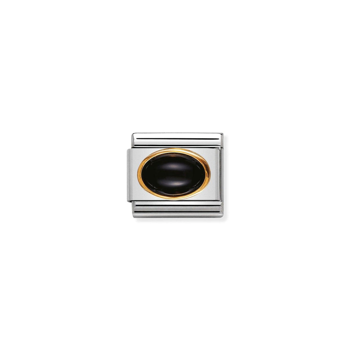 Nomination Classic Black Agate and 18ct Gold Charm - Rococo Jewellery