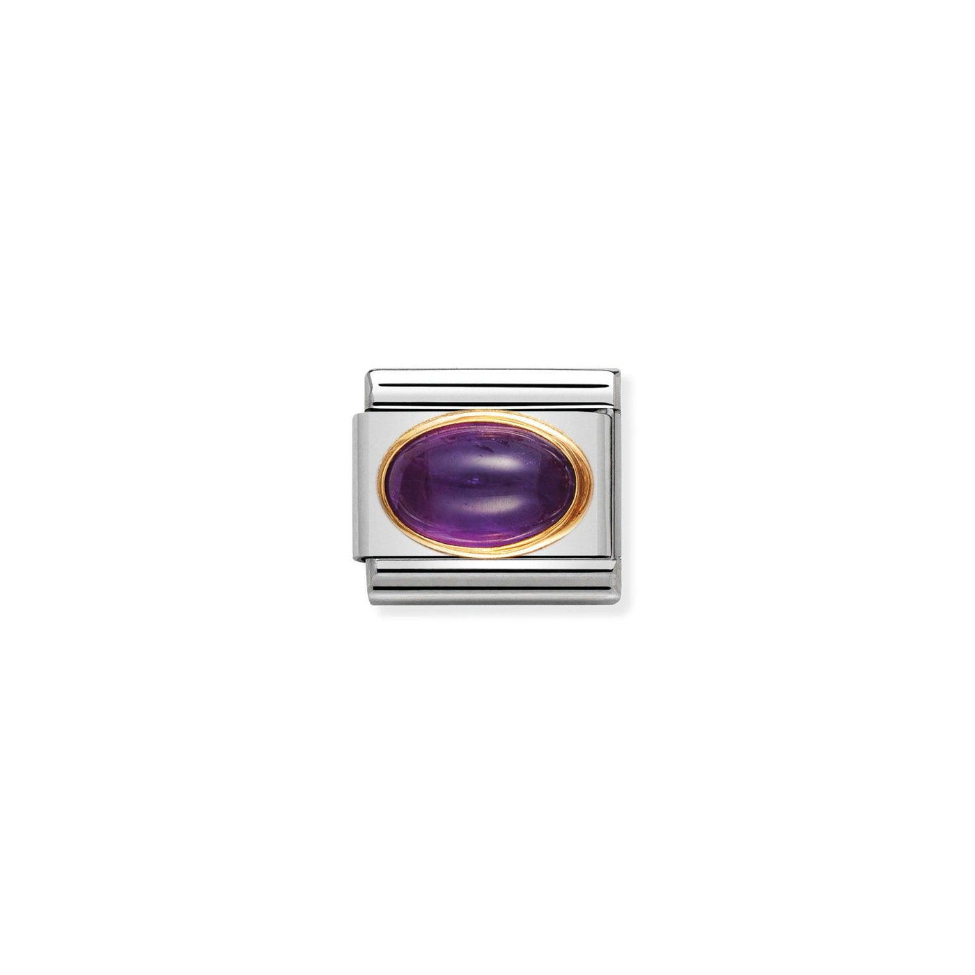 Nomination Classic Amethyst 18ct Gold Charm - Rococo Jewellery