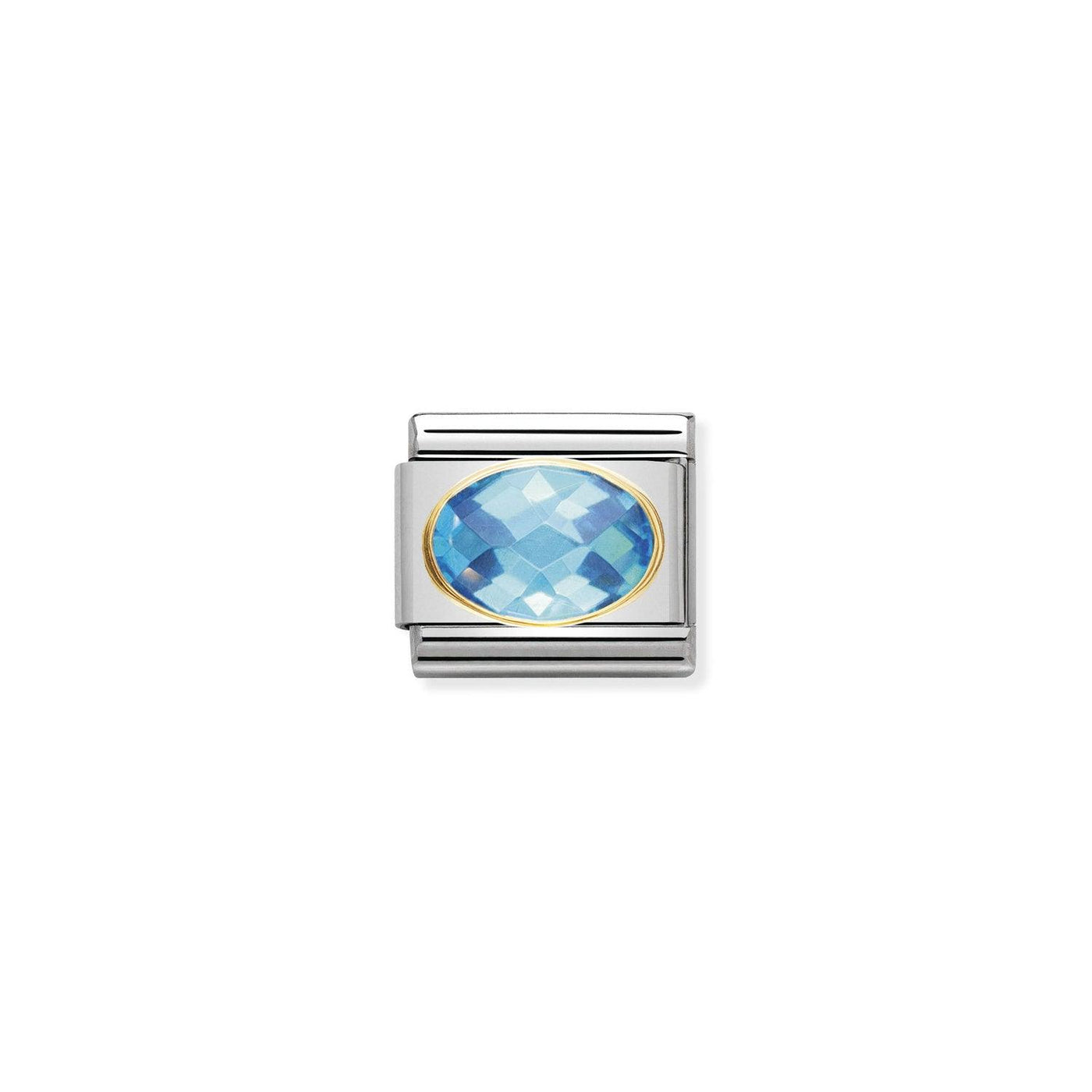 Nomination Light Blue Faceted Cubic Zirconia Charm - Rococo Jewellery