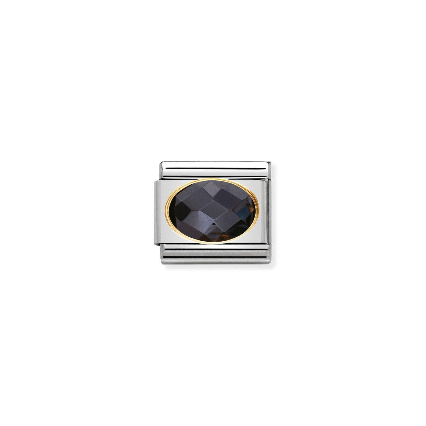 Nomination Classic 18ct Gold and Black Faceted Cubic Zirconia - Rococo Jewellery