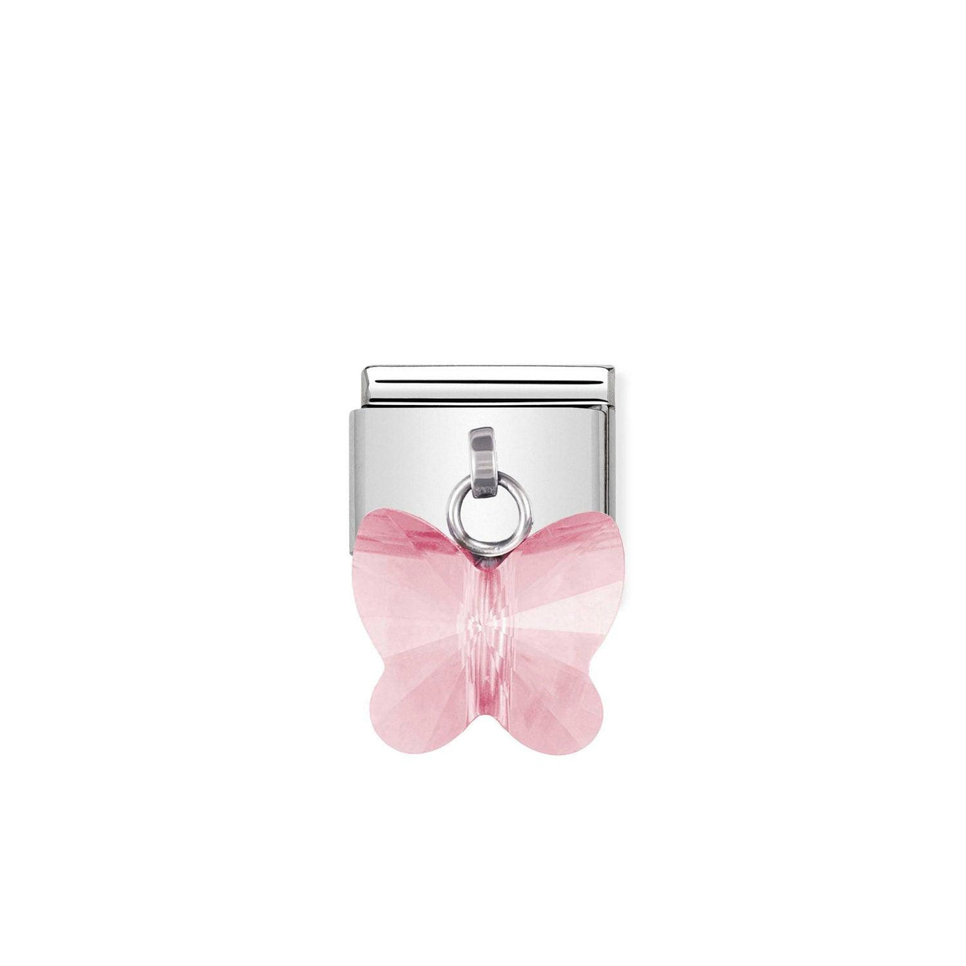 Nomination Pink Swarovski Butterfly Drop Charm - Rococo Jewellery