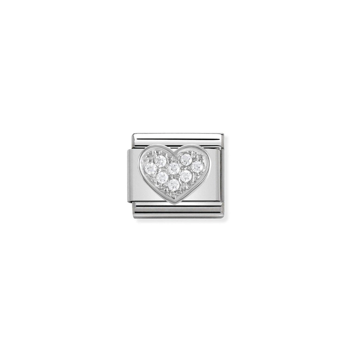 Nomination Classic Heart CZ Charm - Rococo Jewellery